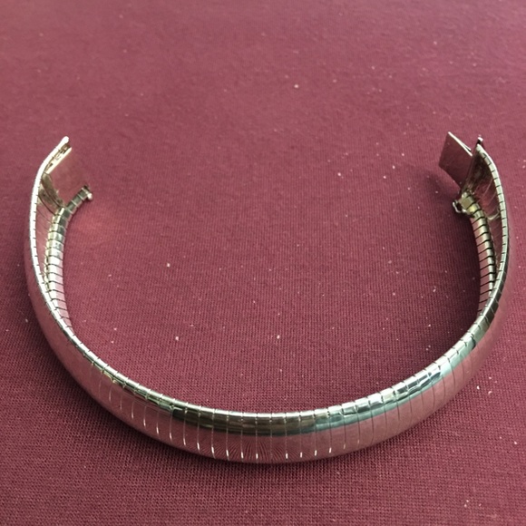 Wide Sterling Silver Ribbed 8” Bracelet - Picture 4 of 5